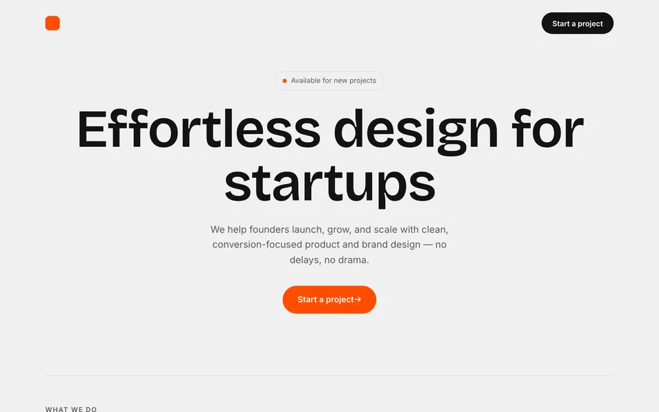 Studio / Agency template preview