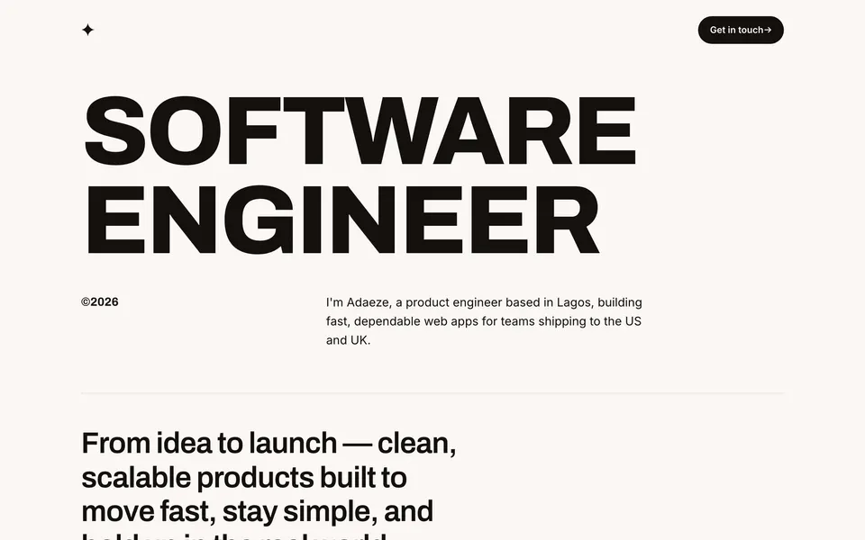 Bold Portfolio template preview