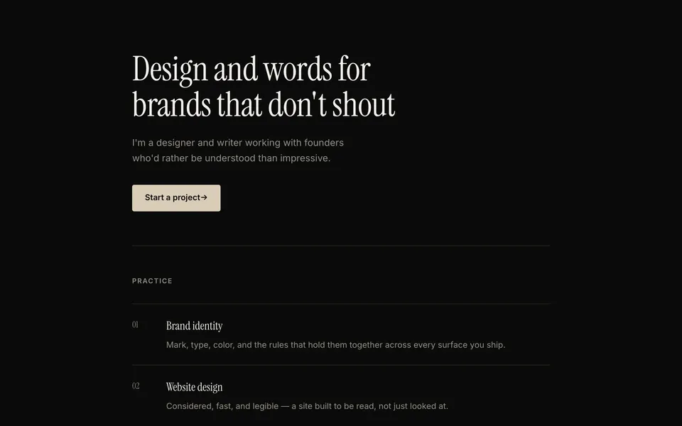 Minimal Portfolio template preview