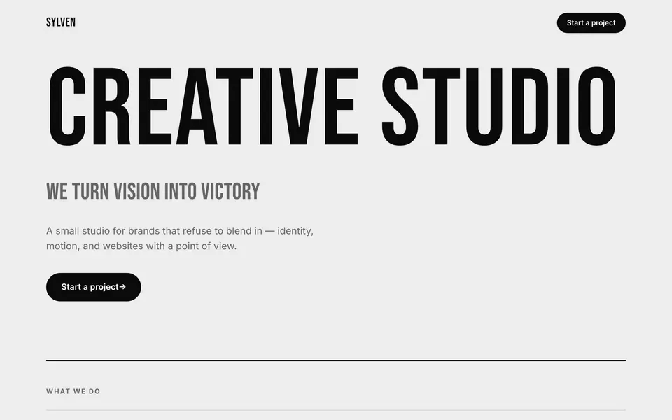 Creative Studio template preview