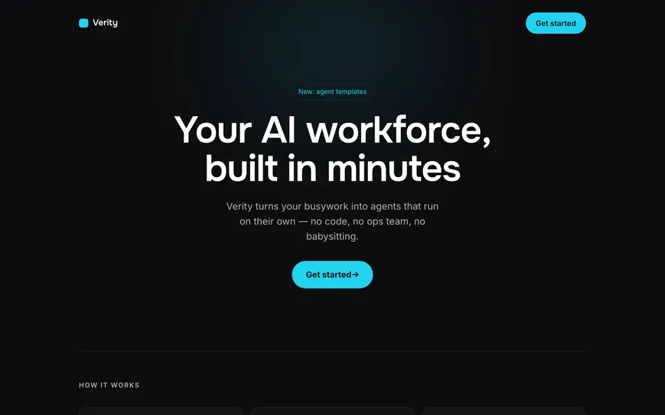 Dark SaaS template preview